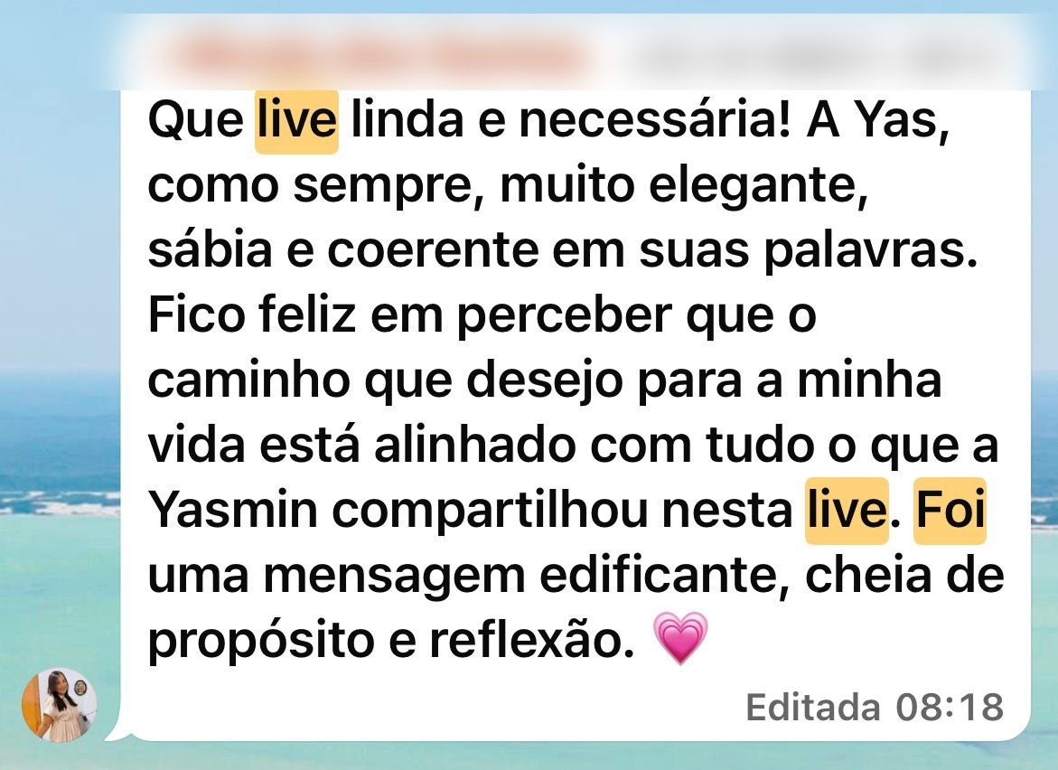 Depoimento de uma mulher da Mesa das Filhas